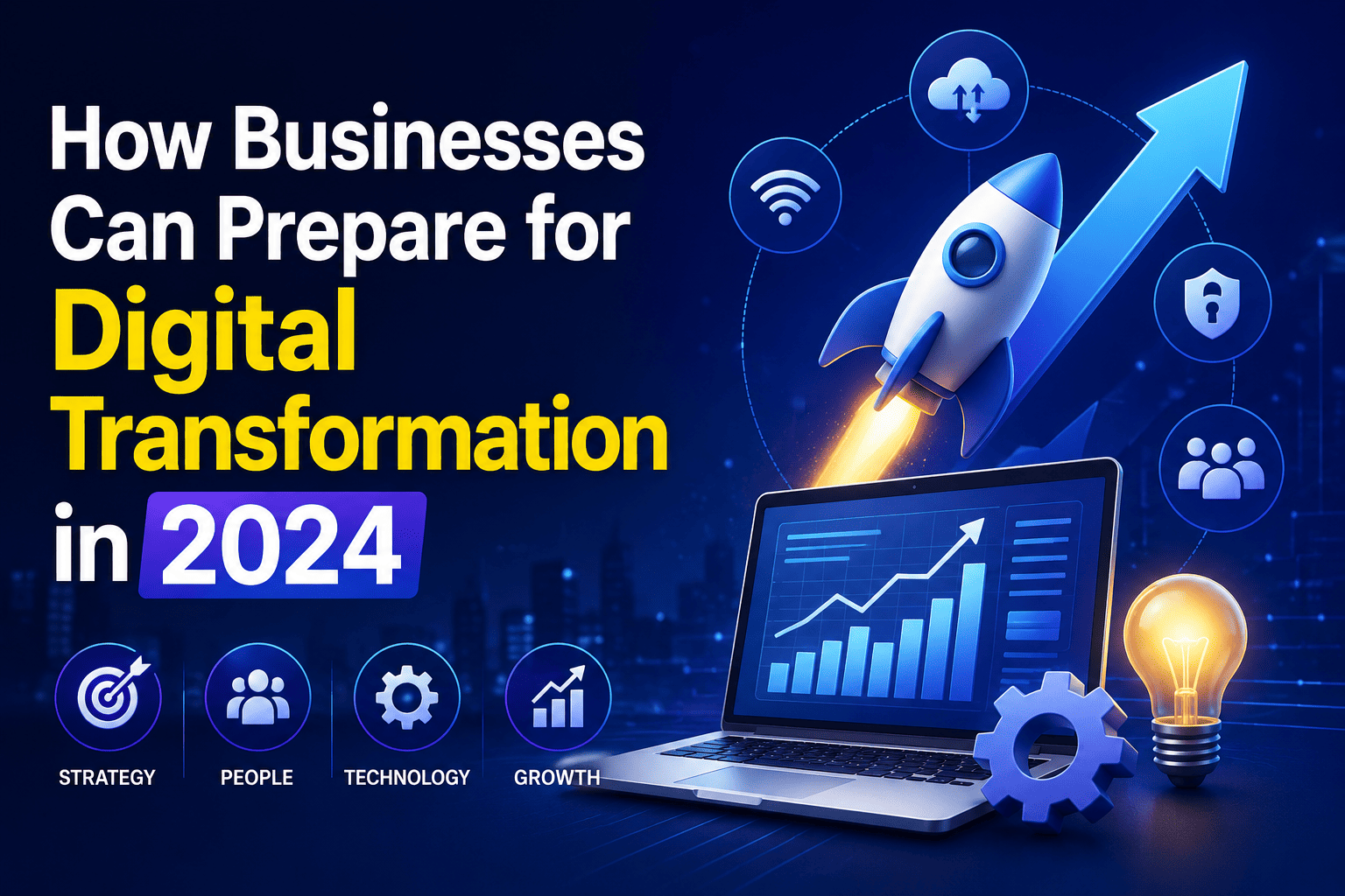 Digital transformation illustration for business growth